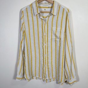 DYLAN | LONG SLEEVE YELLOW STRIP BUTTON DOWN SHIRT